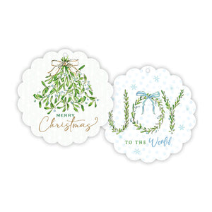 Joy & Christmas Scalloped Gift Tags