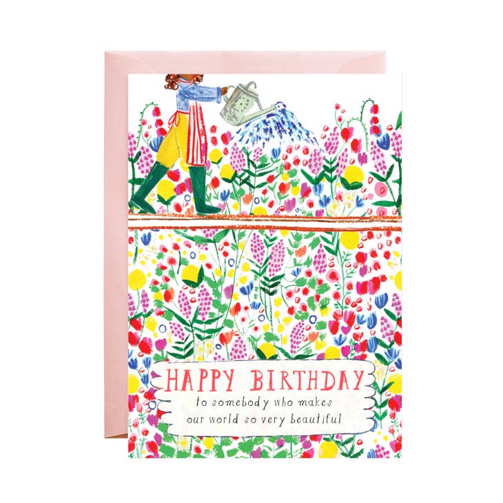 Peonies & Roses Birthday Card