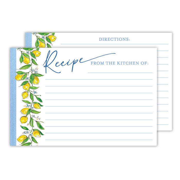 Lemons Recipe Cards