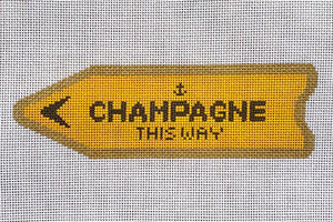 Champagne This Way Canvas