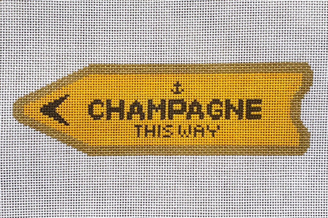 Champagne This Way Canvas