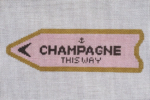 Champagne This Way Canvas