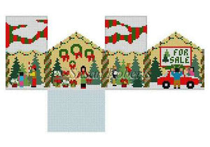 Christmas Tree Lot Mini House Canvas