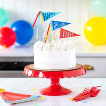 Load image into Gallery viewer, Birthday Flag Cake Topper
