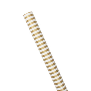 Club Stripe Silver/Gold Gift Wrap