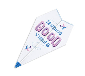 Paper Airplane Good Vibes Card