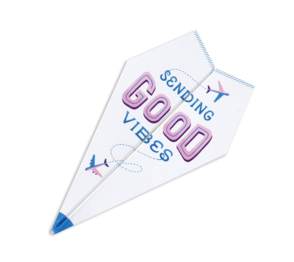 Paper Airplane Good Vibes Card