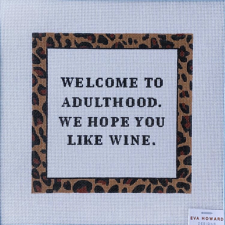 Adulthood Wine Canvas