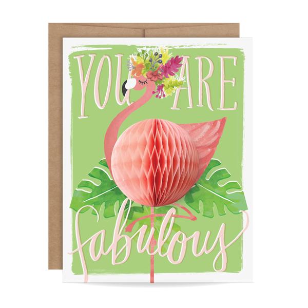 Flamingo Fabulous Pop-Up Card