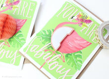 Load image into Gallery viewer, Flamingo Fabulous Pop-Up Card
