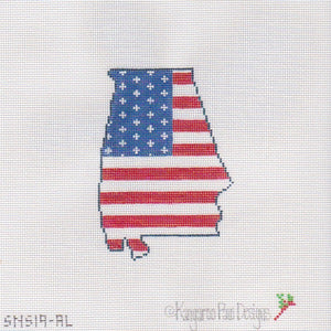 Stars & Stripes State Canvas