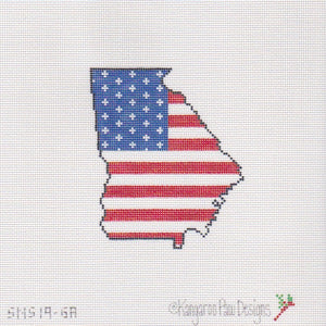 Stars & Stripes State Canvas