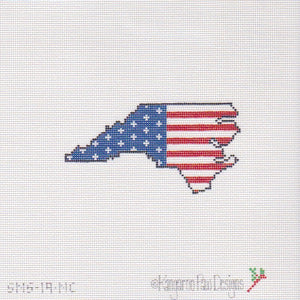 Stars & Stripes State Canvas