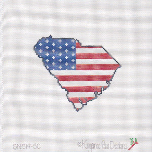 Stars & Stripes State Canvas