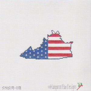 Stars & Stripes State Canvas