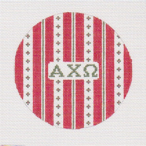 Variable Stripe Greek Round Canvas