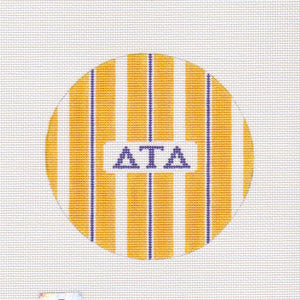 Variable Stripe Greek Round Canvas