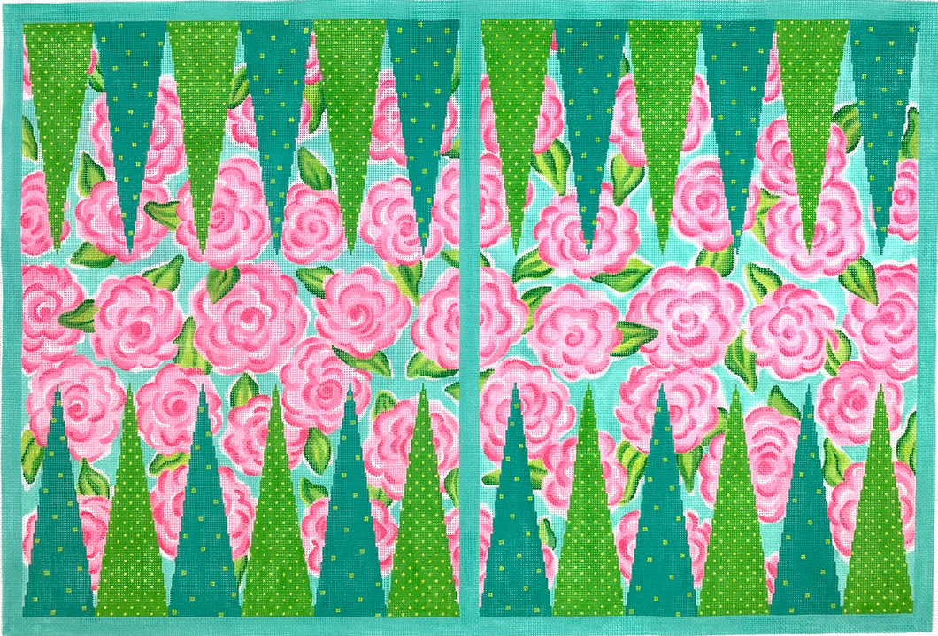 Lilly Roses Backgammon Canvas