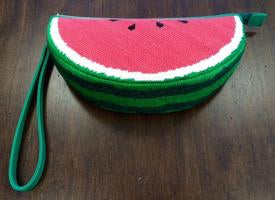 Watermelon Wedge Clutch Purse Canvas