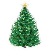 Christmas Tree & Lights Die-Cut Gift Tags